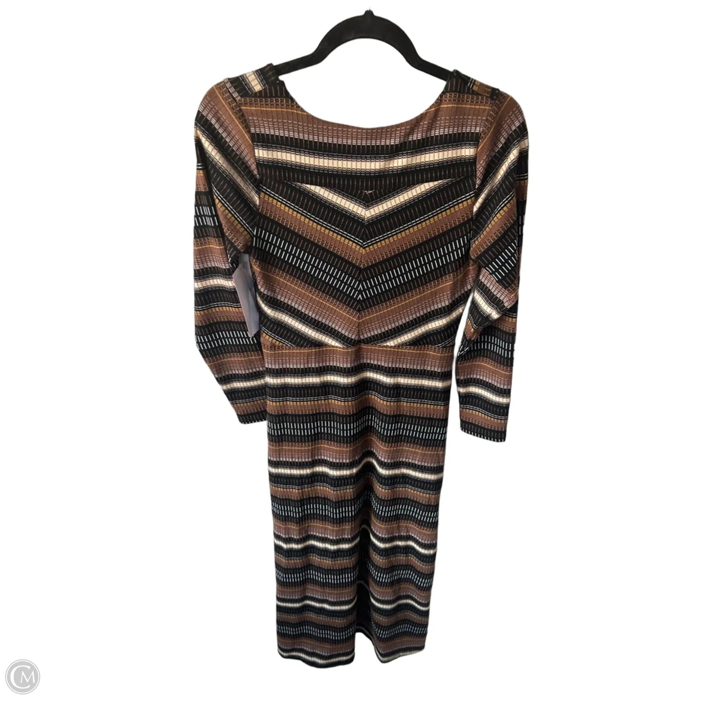 Dress Casual Midi By Maeve In Black & Brown, Size: S