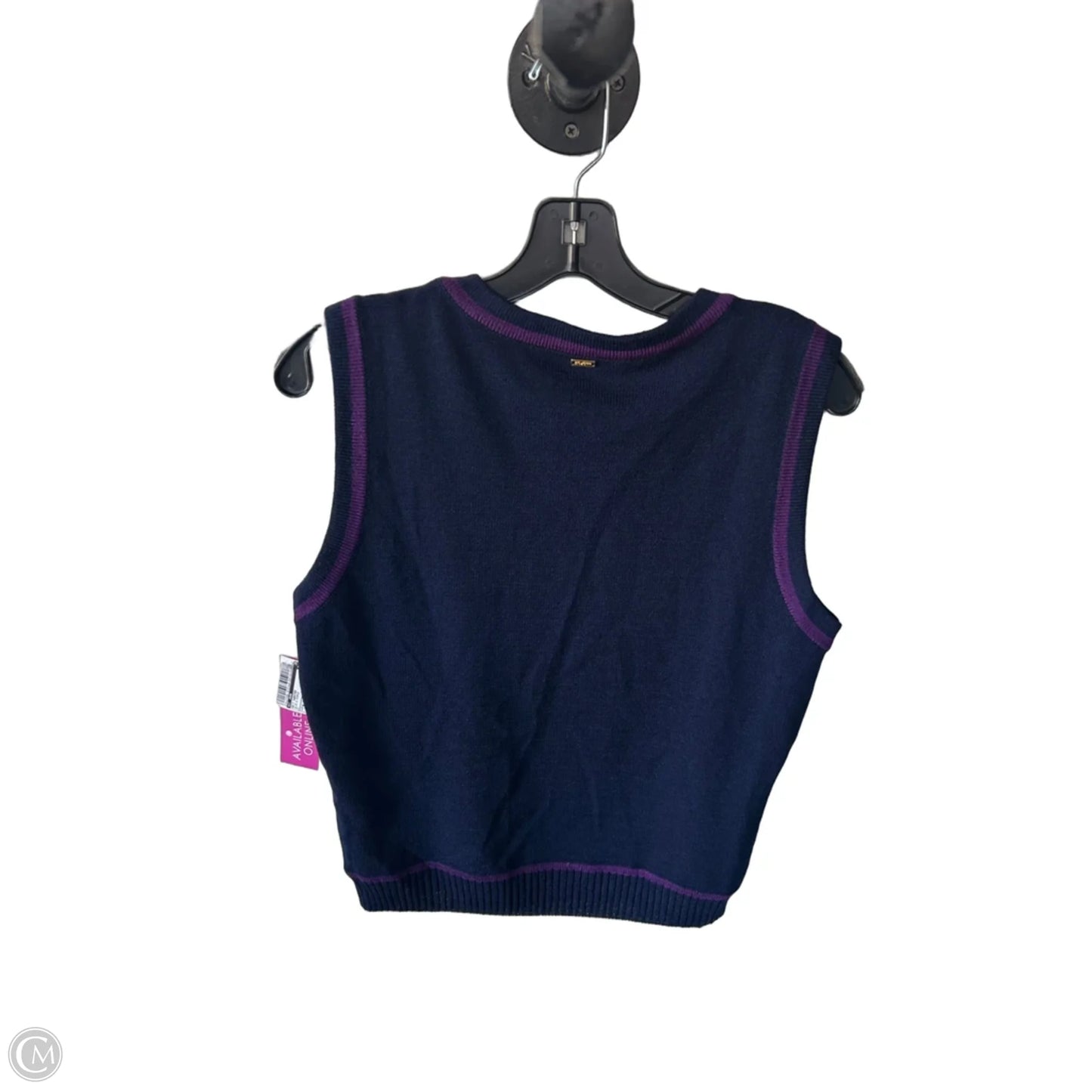 Vest Sweater By St. John In Blue & Purple, Size: M