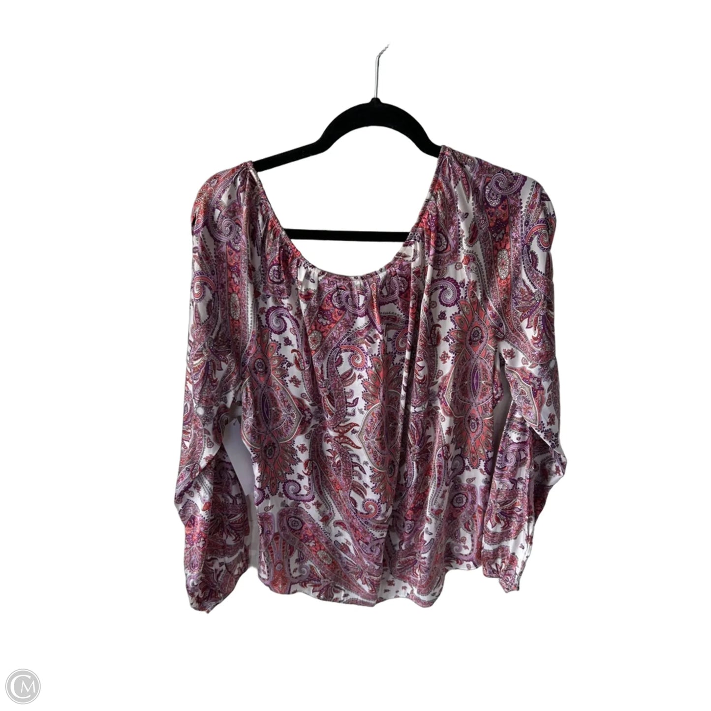 Top Long Sleeve By White House Black Market In Purple, Size: Xl
