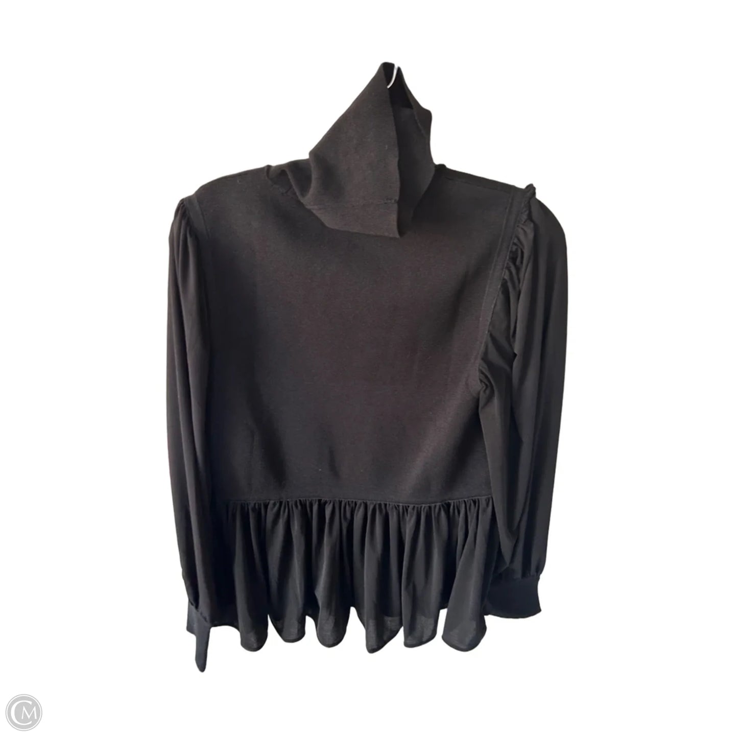 Top Long Sleeve By Ann Taylor In Black, Size: M