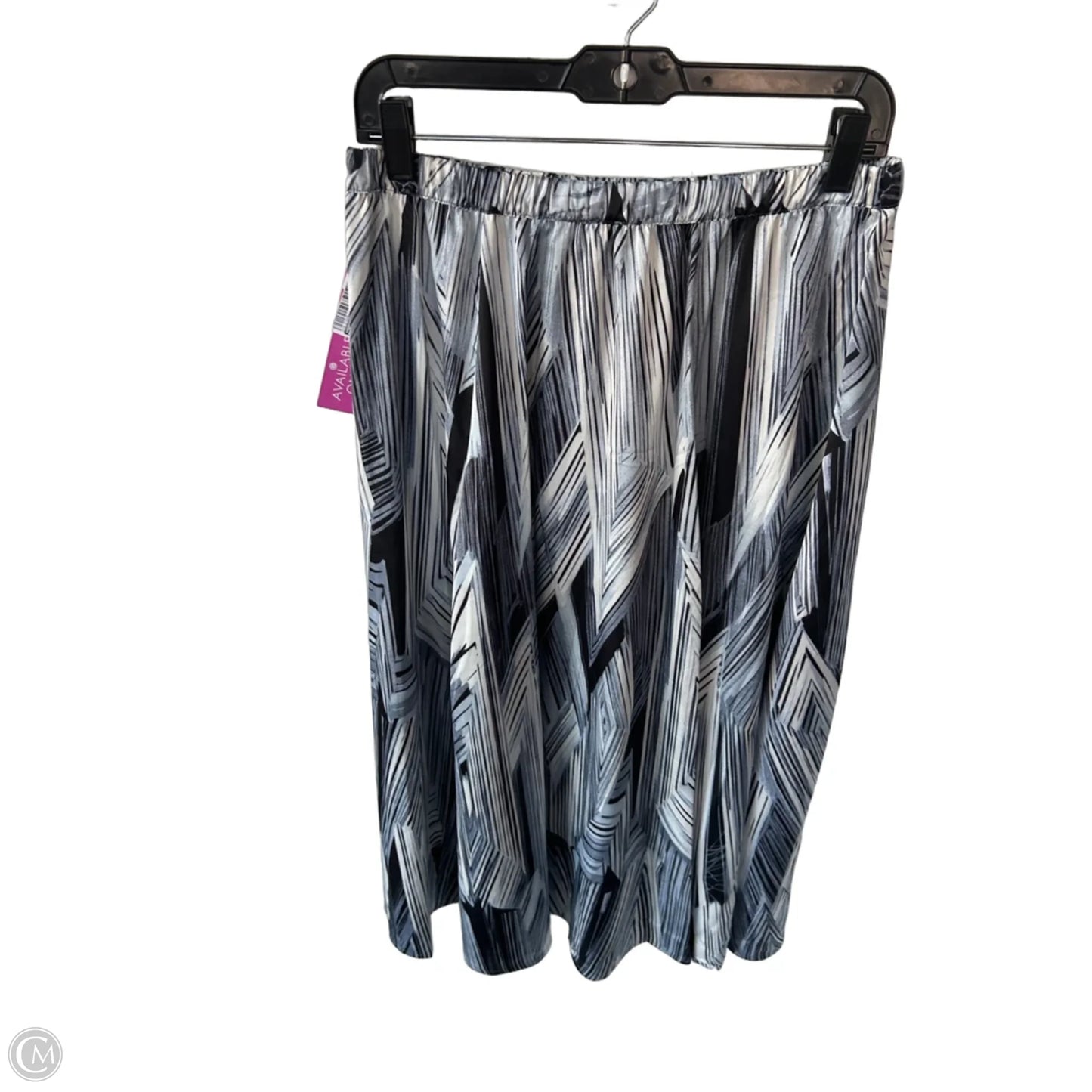 Skirt Midi By Adrianna Papell In Black & Blue, Size: 8