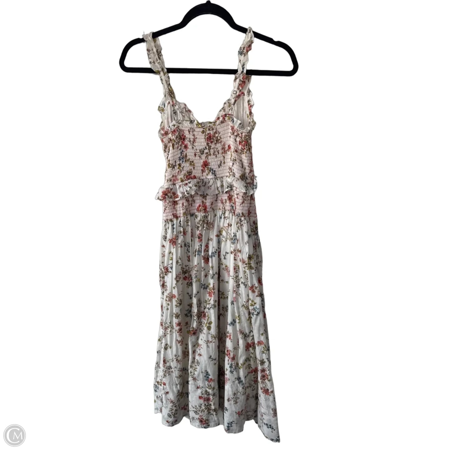 Dress Casual Midi By Pilcro In Orange & White, Size: Xxs