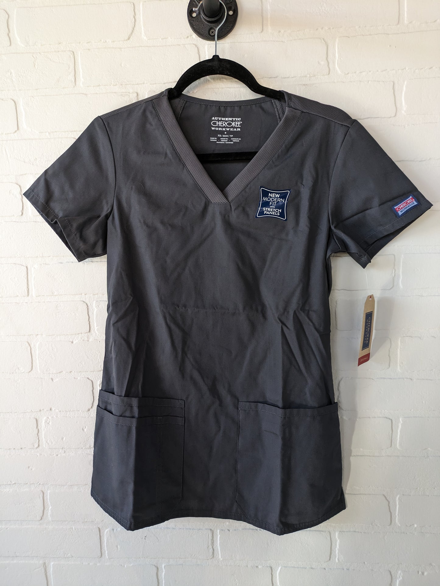 Scrub Top Sleeve By Cherokee Size: Xs