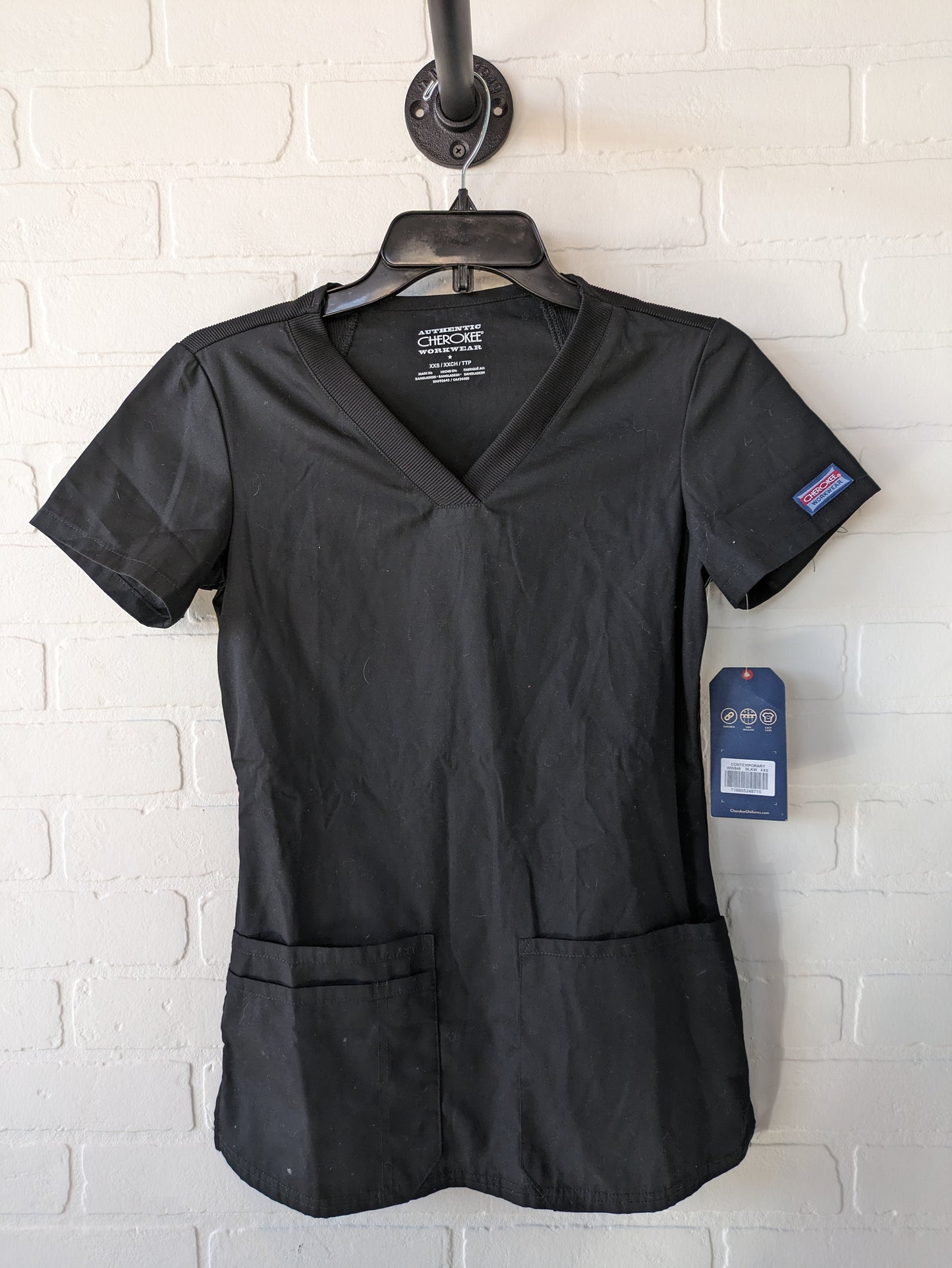 Scrub Top Sleeve By Cherokee Size: Xxs