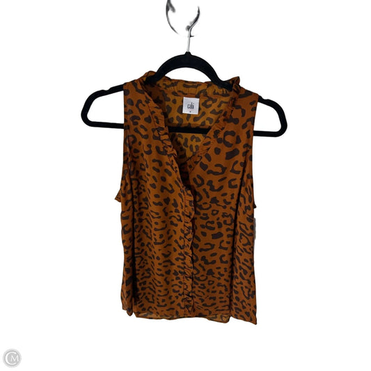 Top Sleeveless By Cabi In Brown, Size: M