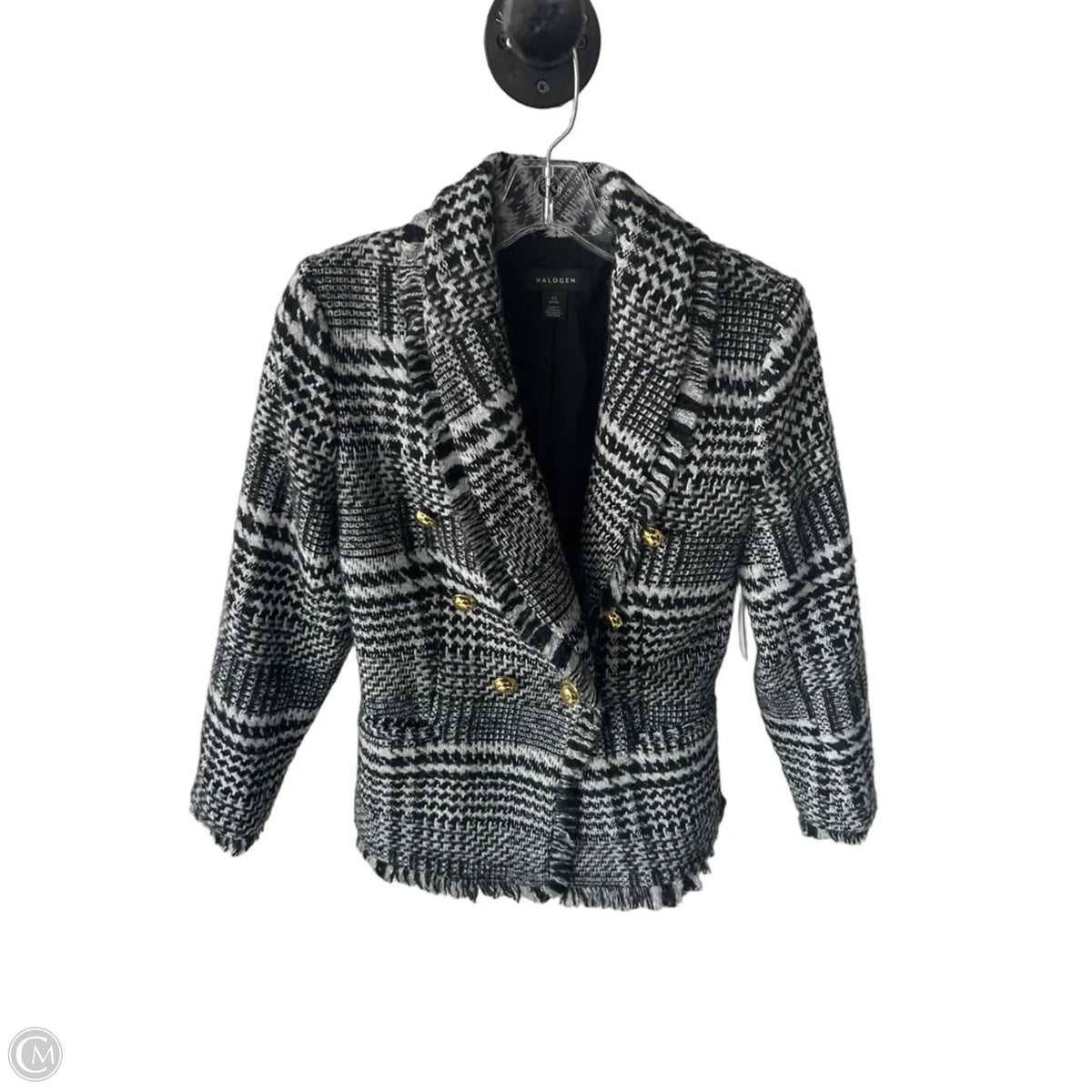 Blazer By Halogen In Black & White, Size: Xsp