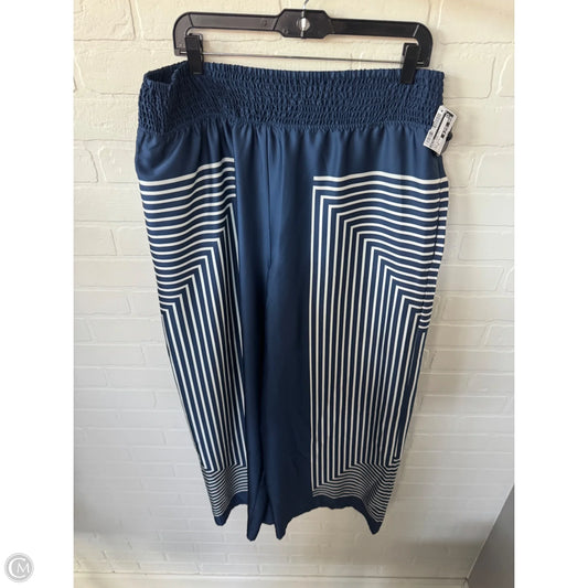 Pants Wide Leg By Hutch In Blue & White, Size: 16