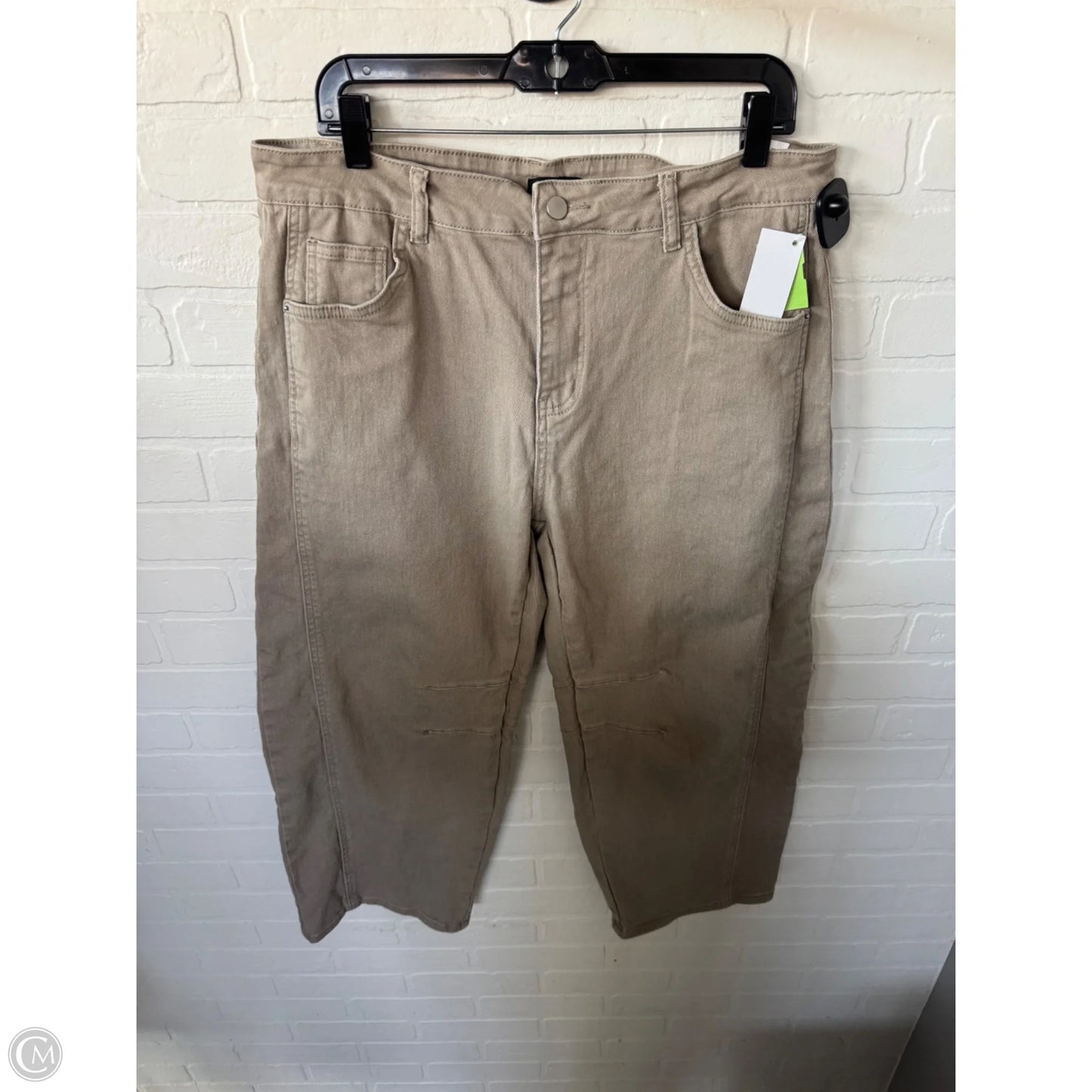 Jeans Wide Leg By Clothes Mentor In Tan Denim, Size: 20