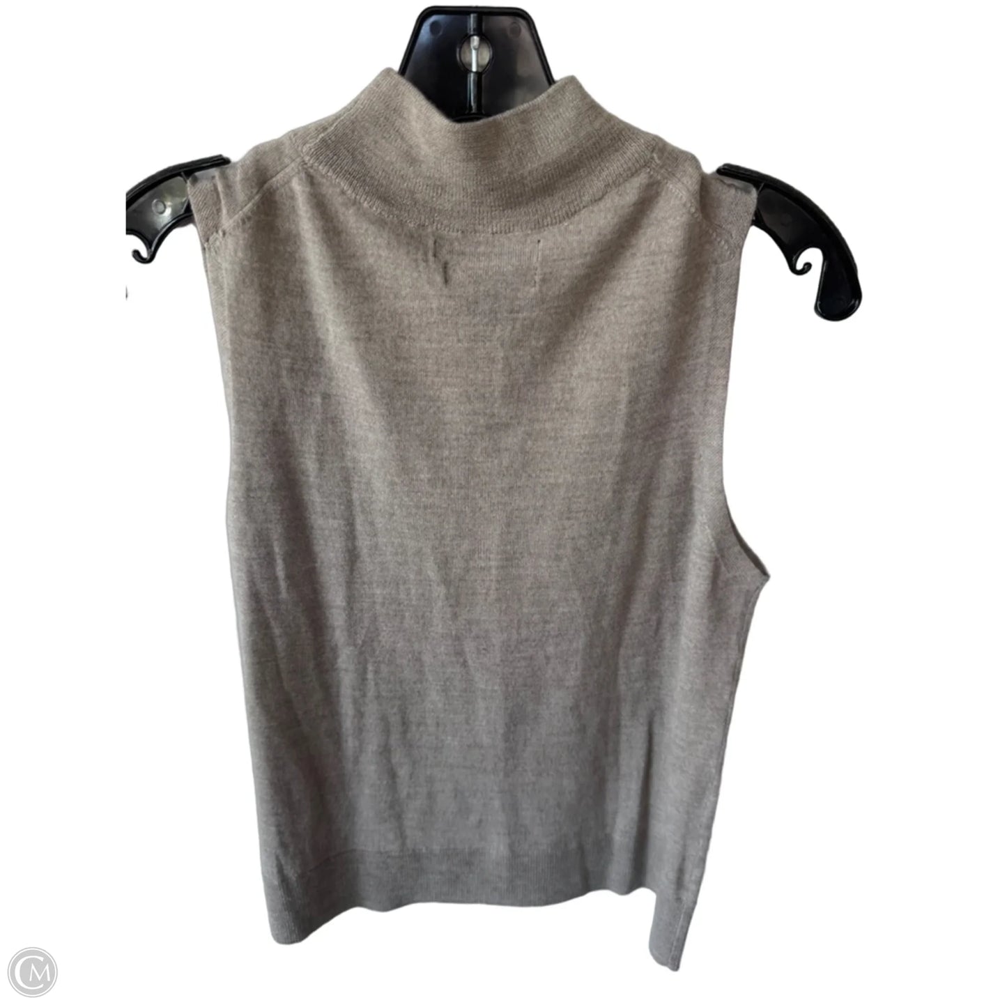 Vest Sweater By Tahari In Tan, Size: L