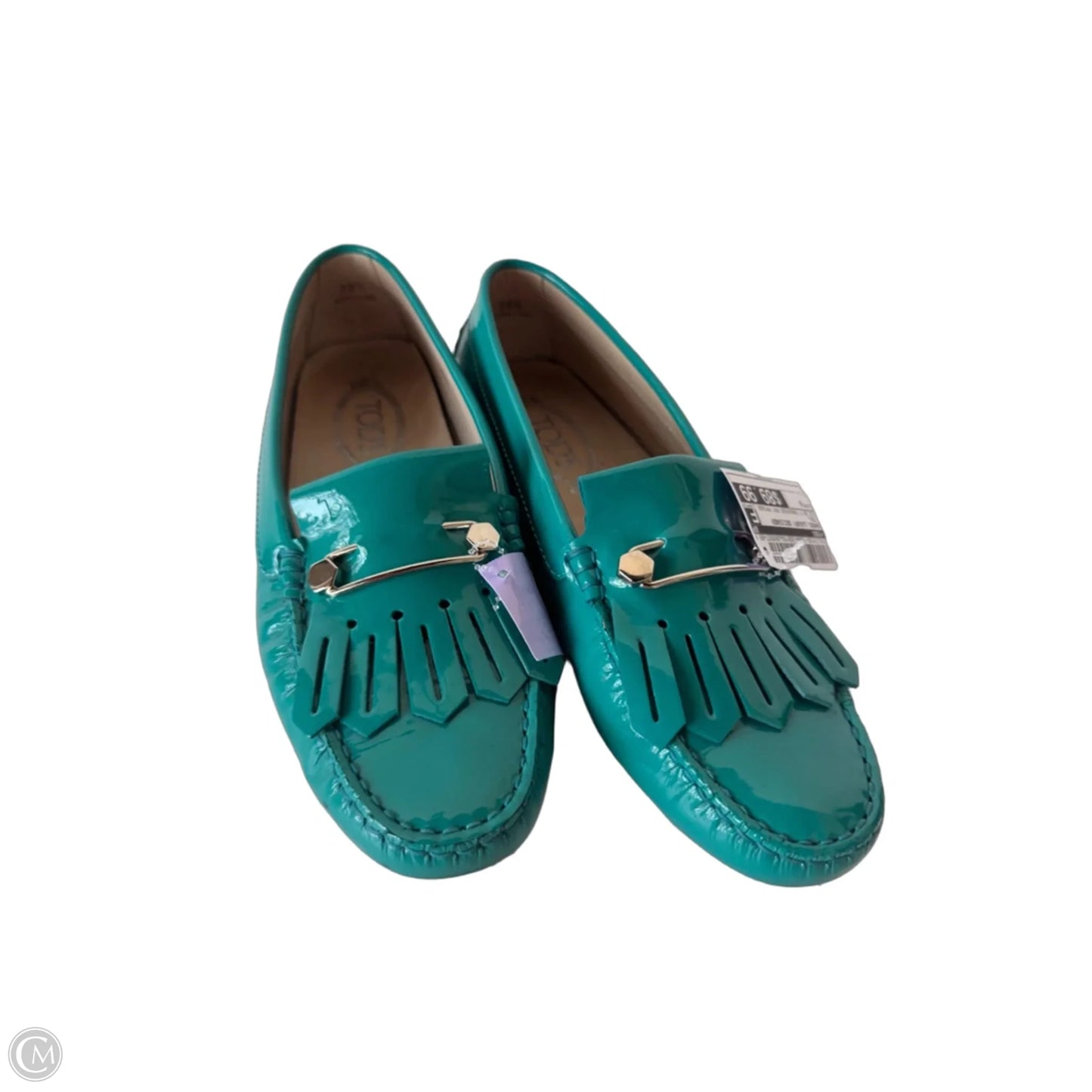 Shoes Luxury Designer By Tods In Teal, Size: 8