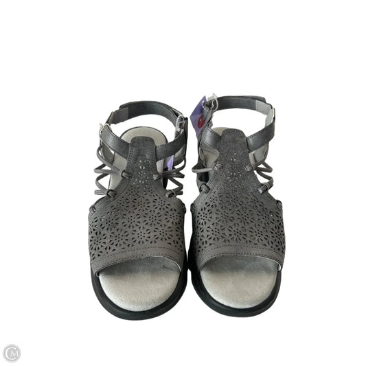 Sandals Heels Wedge By Jbu By Jambu In Grey, Size: 8