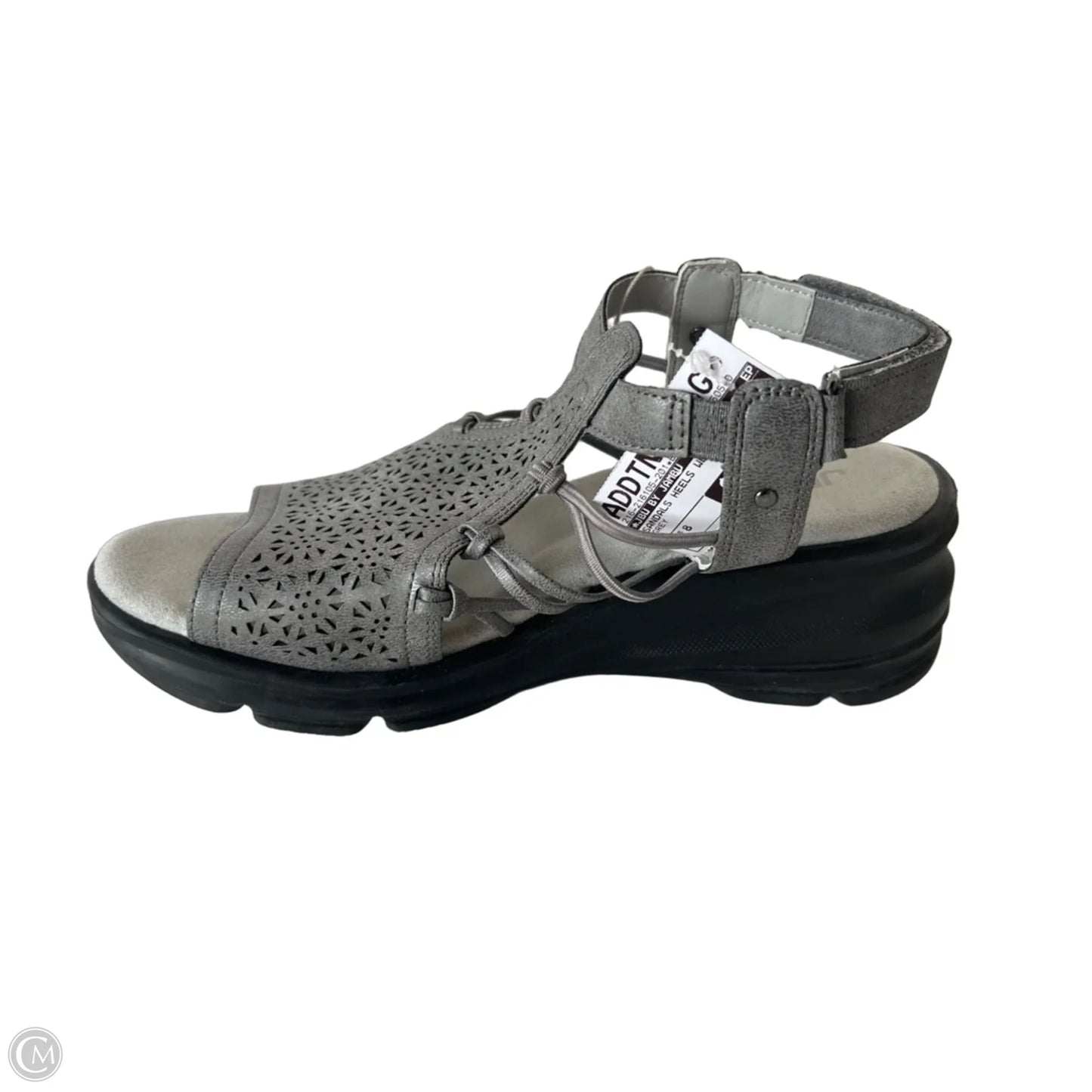 Sandals Heels Wedge By Jbu By Jambu In Grey, Size: 8