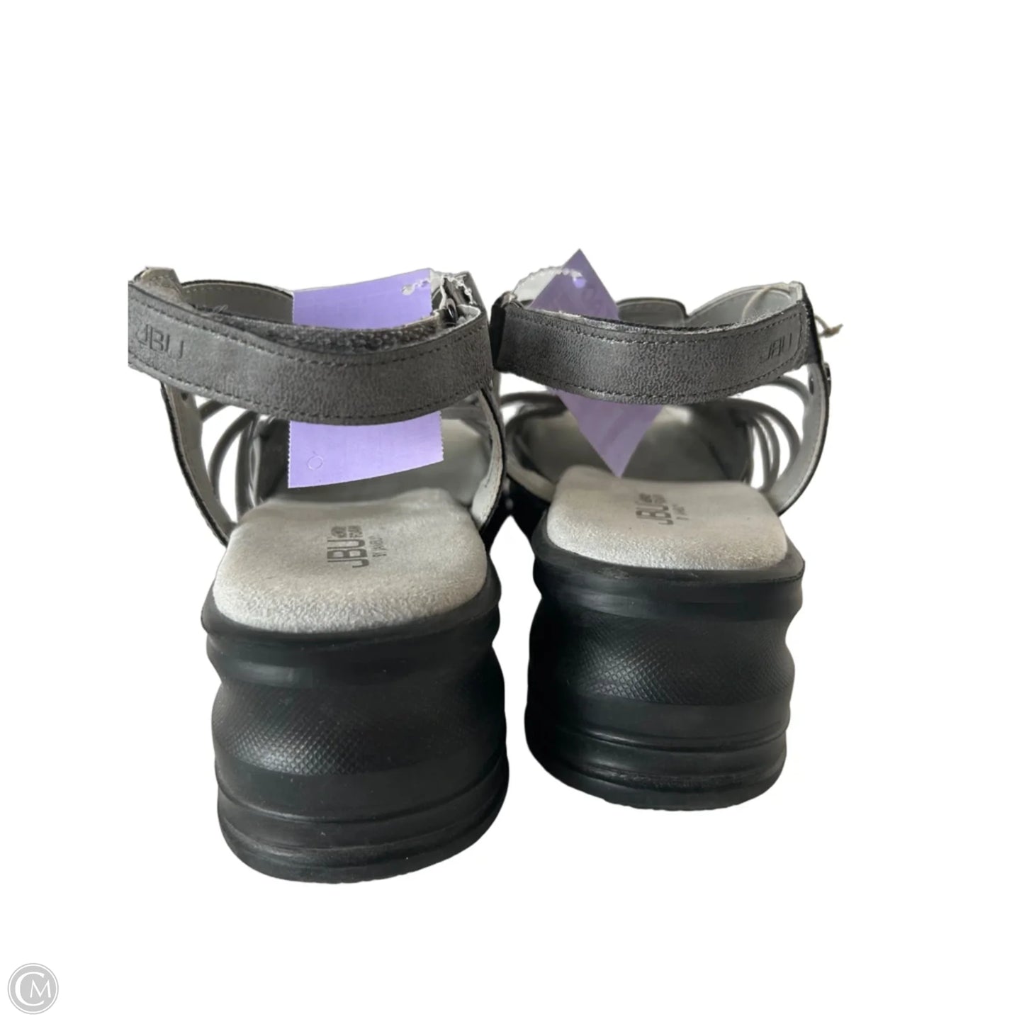 Sandals Heels Wedge By Jbu By Jambu In Grey, Size: 8