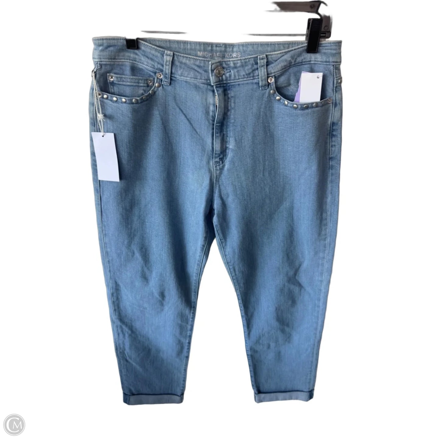 Jeans Straight By Michael By Michael Kors In Blue Denim, Size: 8