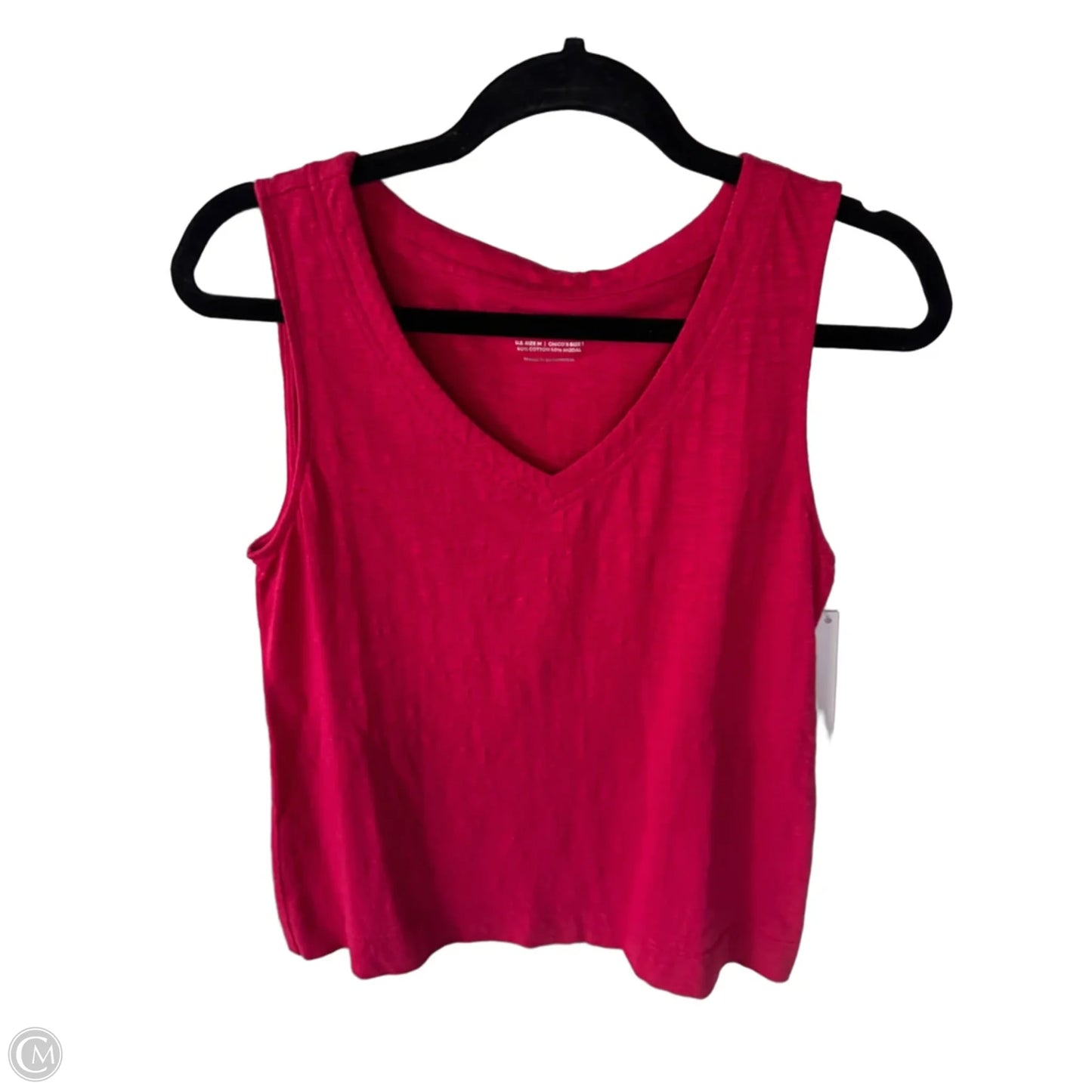 Top Sleeveless By Chicos In Red, Size: M