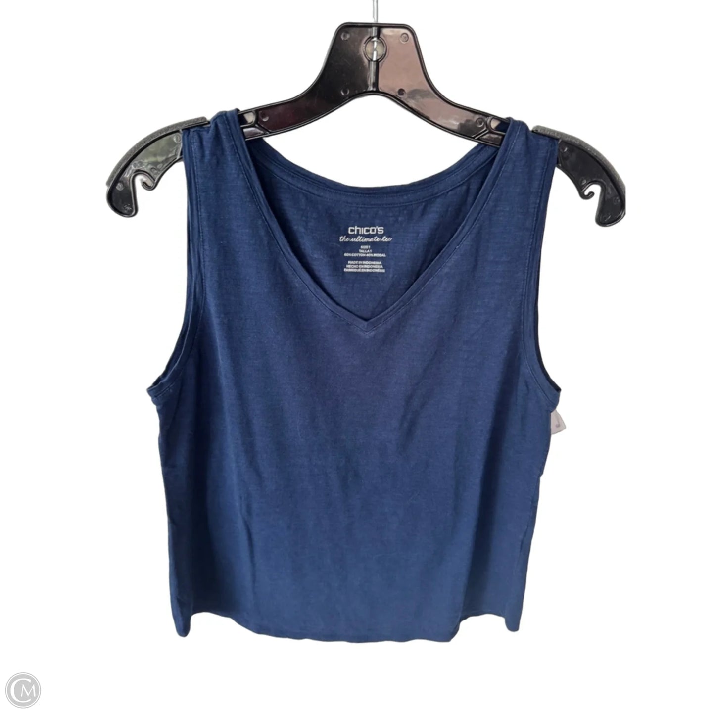 Top Sleeveless Basic By Chicos In Navy, Size: M