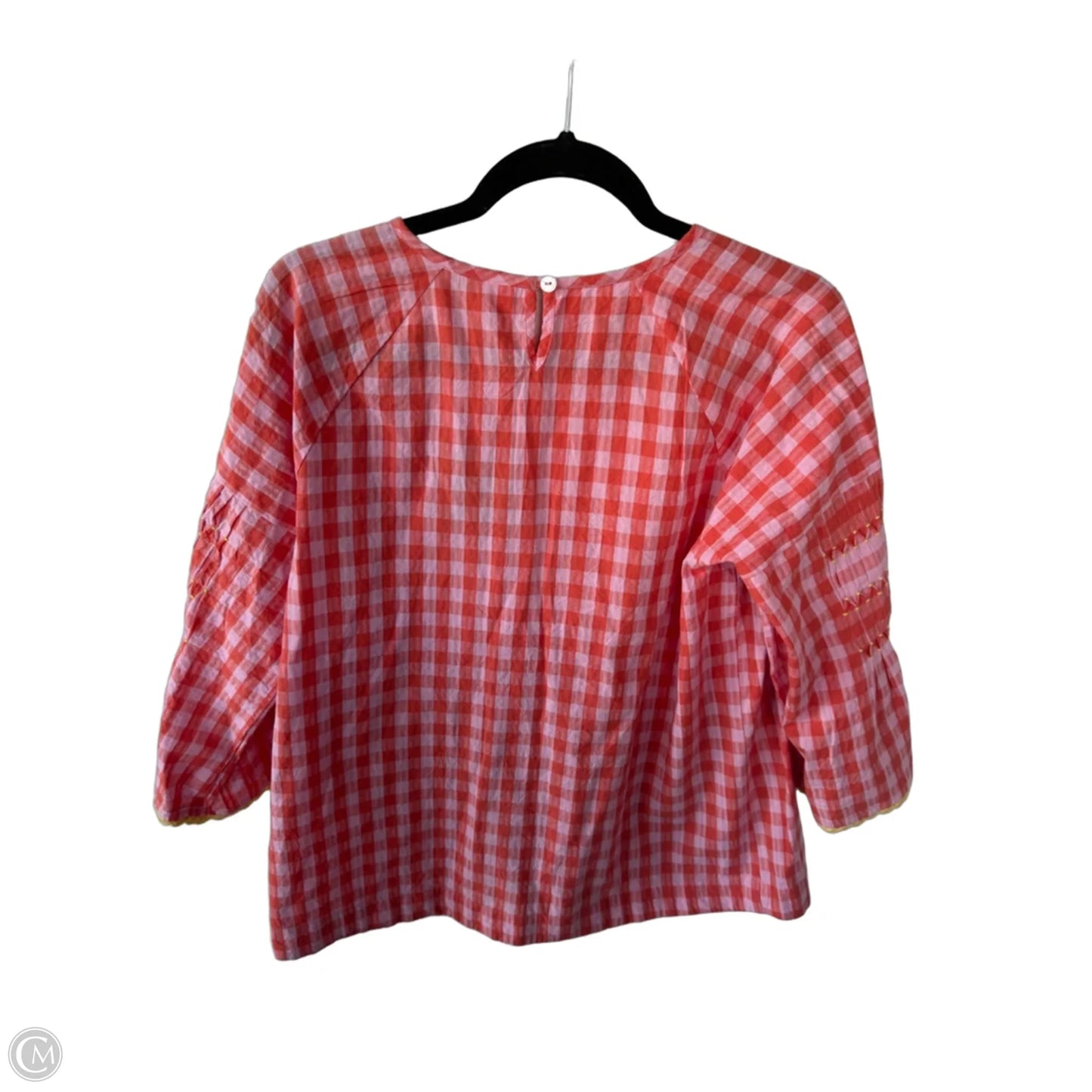 Top 3/4 Sleeve By Ivy Jane In Orange & Pink, Size: M