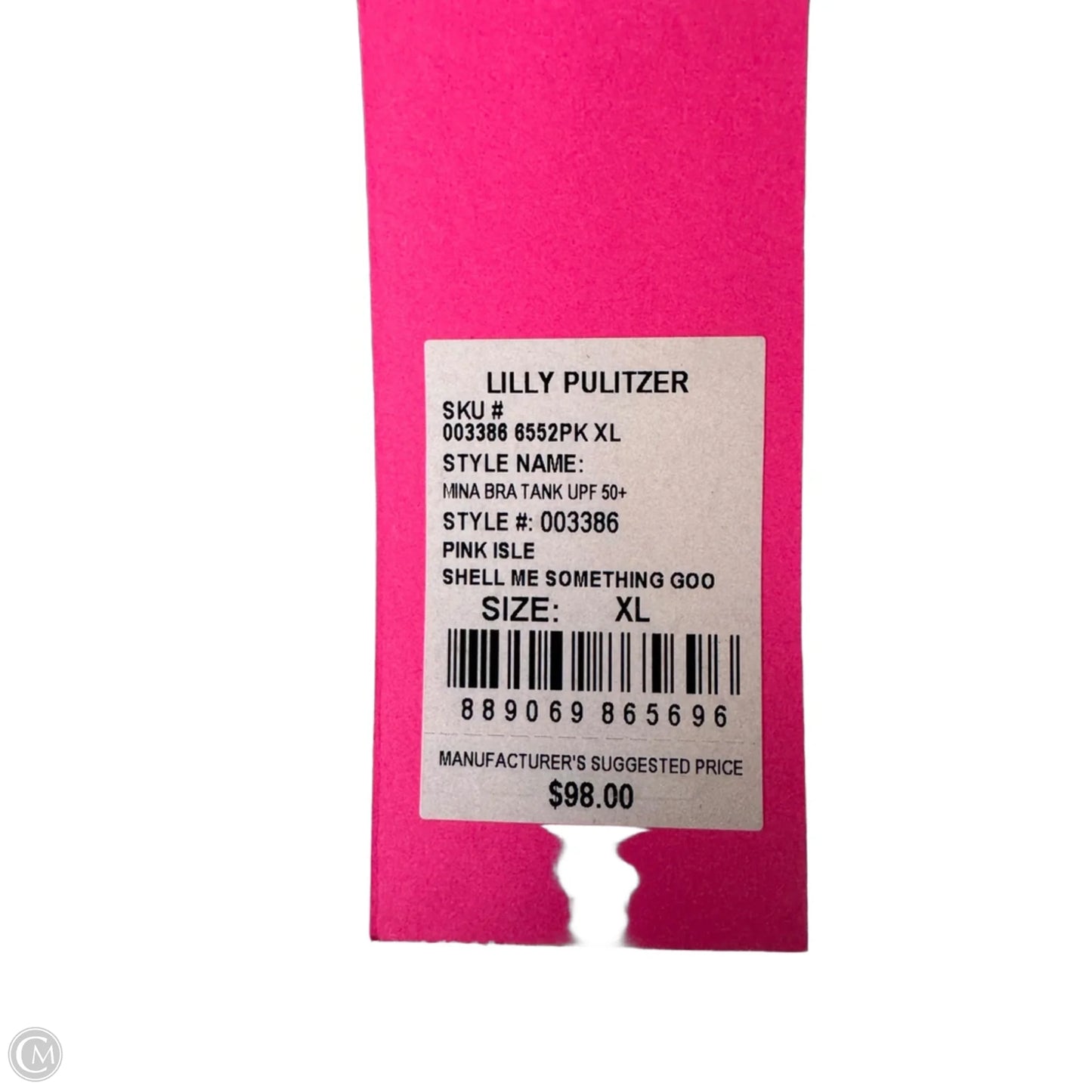 Top Sleeveless Designer By Lilly Pulitzer In Pink & Purple, Size: Xl