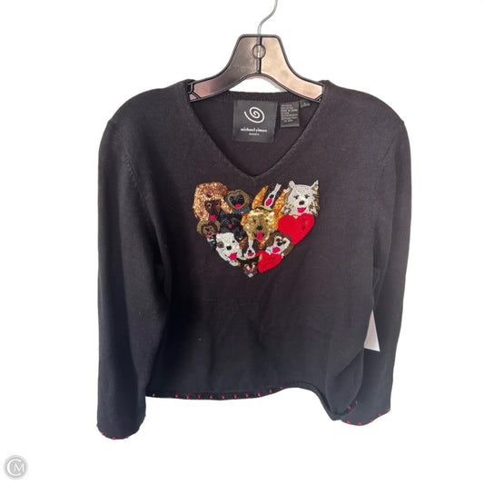 Sweater By Michael Simon In Black & Brown, Size: L