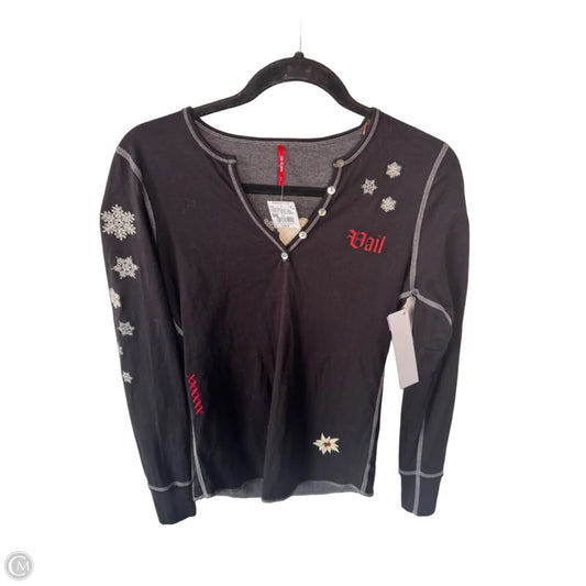 Top Long Sleeve By Clothes Mentor In Black & White, Size: M