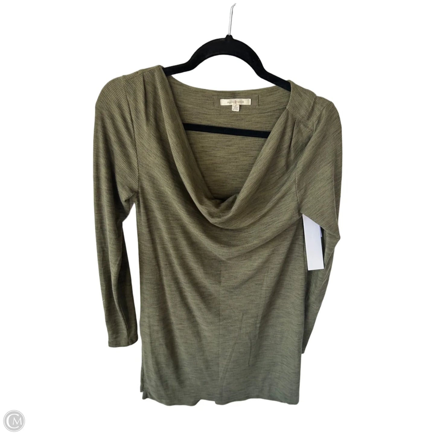 Tunic Long Sleeve By Clothes Mentor In Green, Size: S