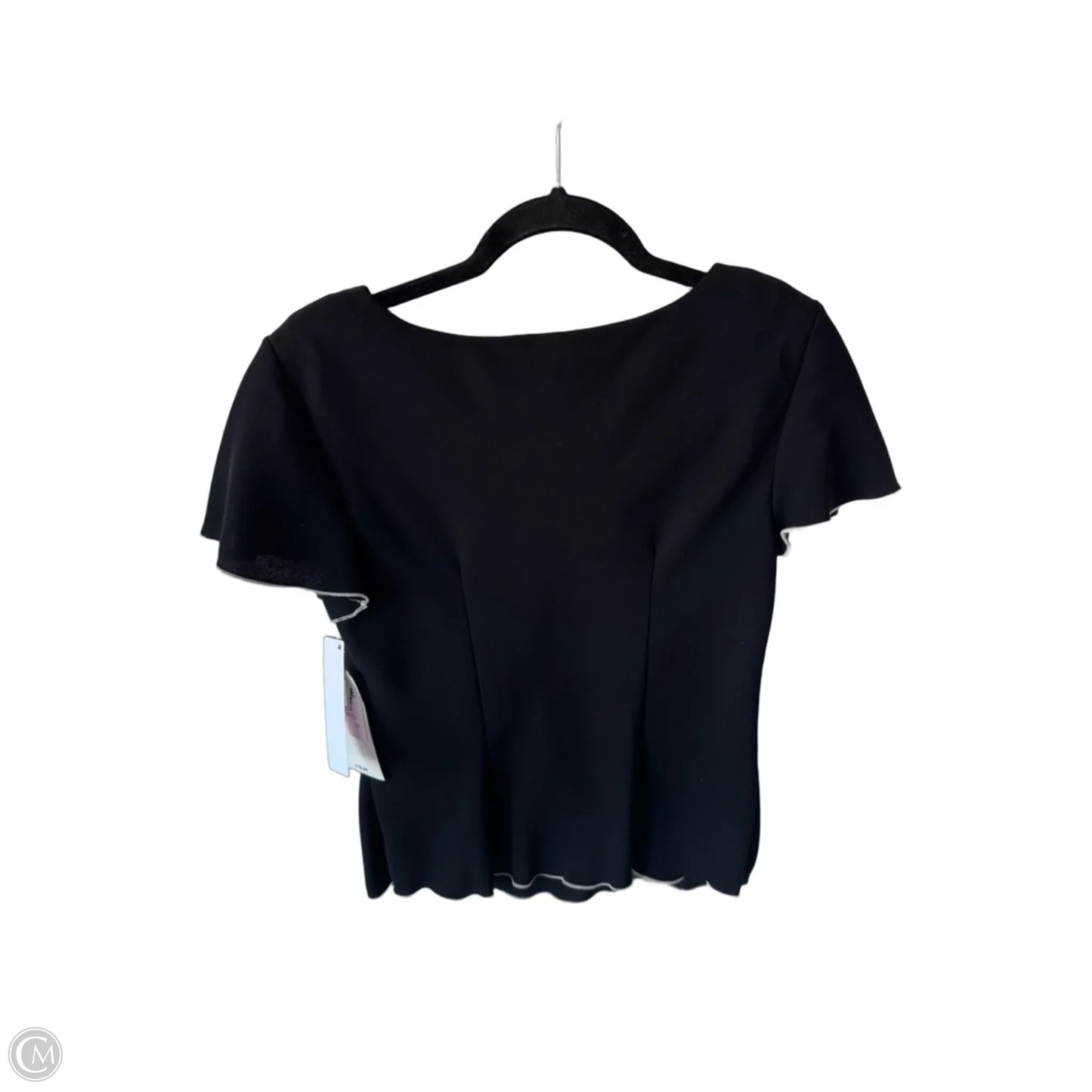 Top Short Sleeve By Sl Fashions In Black & White, Size: M