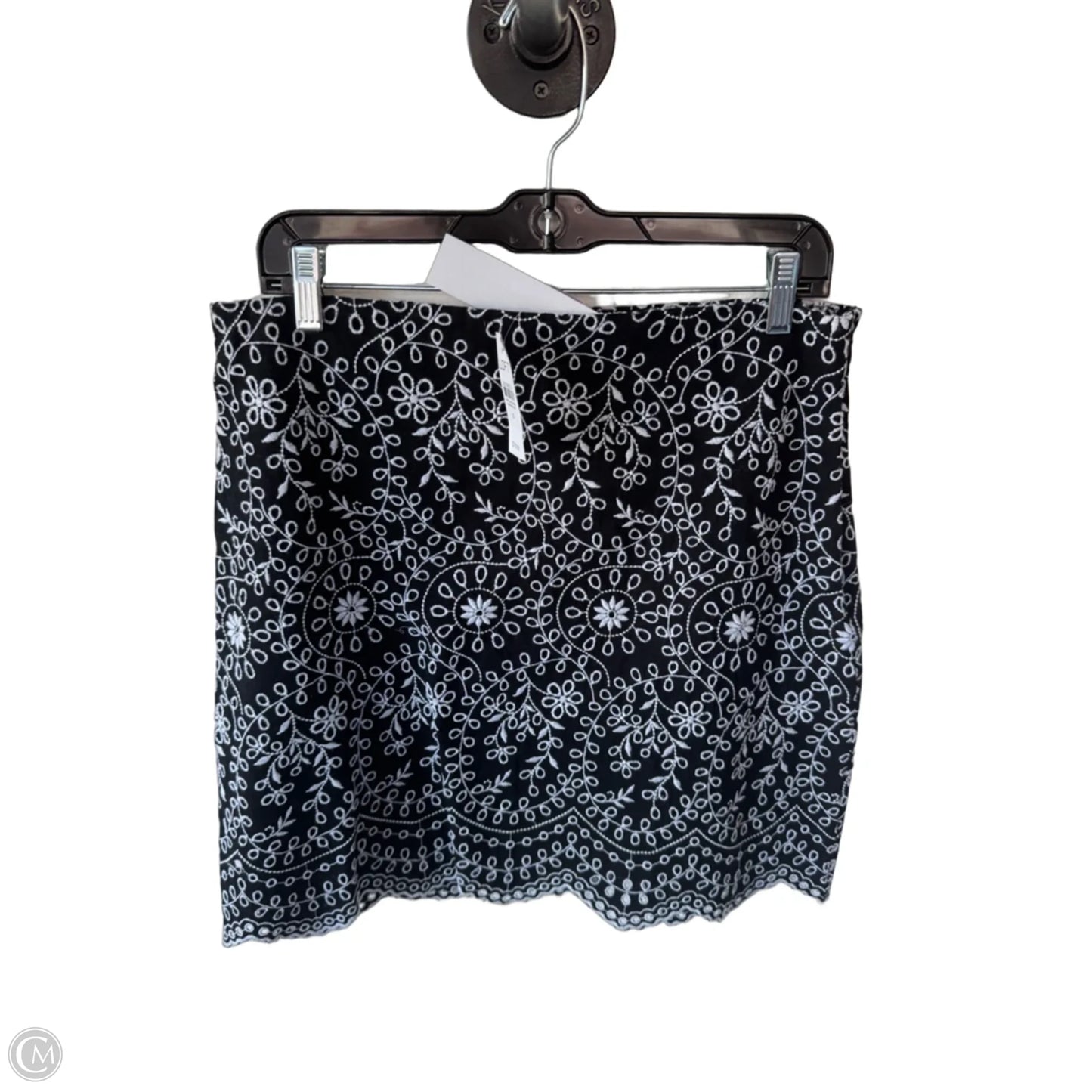 Skirt Mini & Short By Loft In Black & White, Size: 10