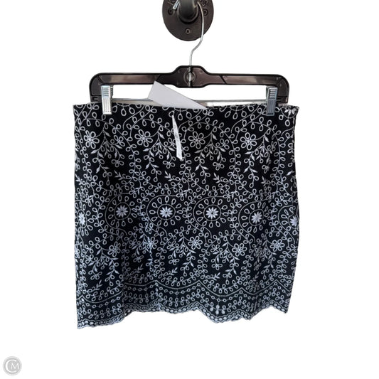 Skirt Mini & Short By Loft In Black & White, Size: 10