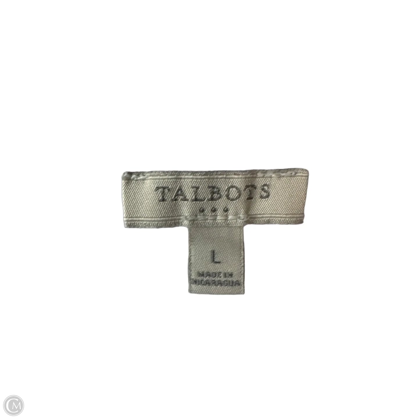 Top Long Sleeve By Talbots In Grey & Pink, Size: L