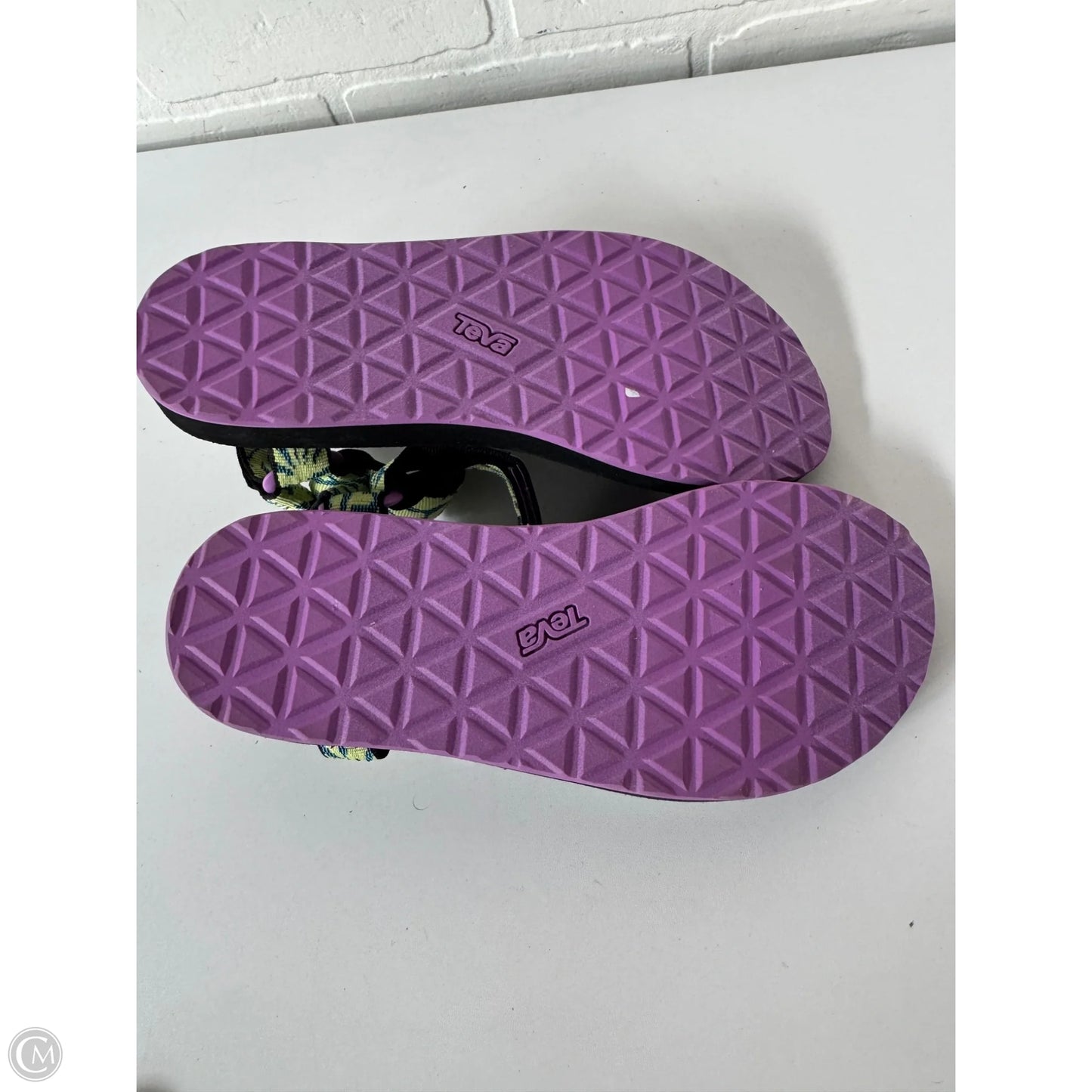 Sandals Flats By Teva In Green & Purple, Size: 8