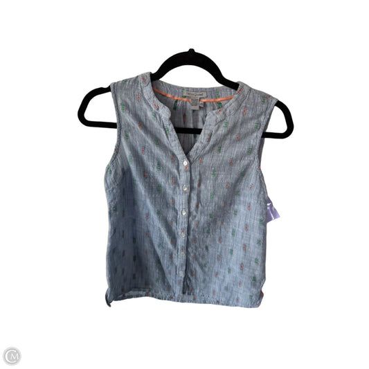 Top Sleeveless By Clothes Mentor In Blue & Green, Size: Xs