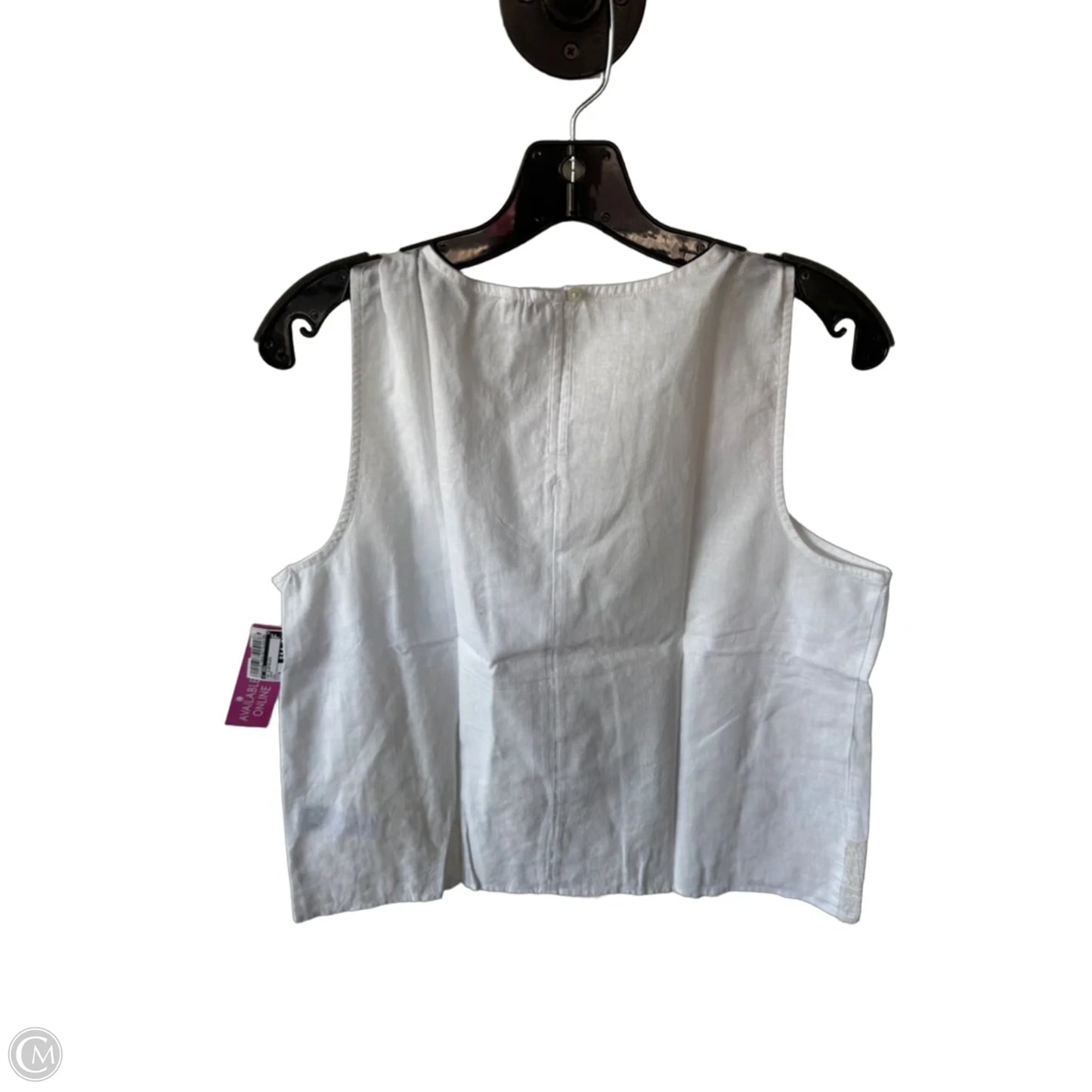 Top Sleeveless By J. Crew In Cream, Size: M