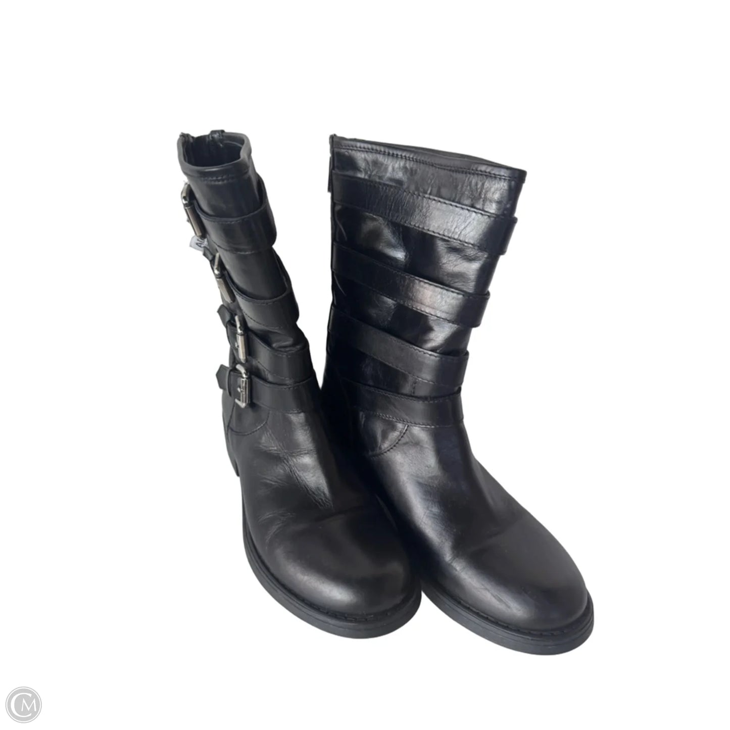 Boots Mid-calf Heels By Aquatalia In Black, Size: 8