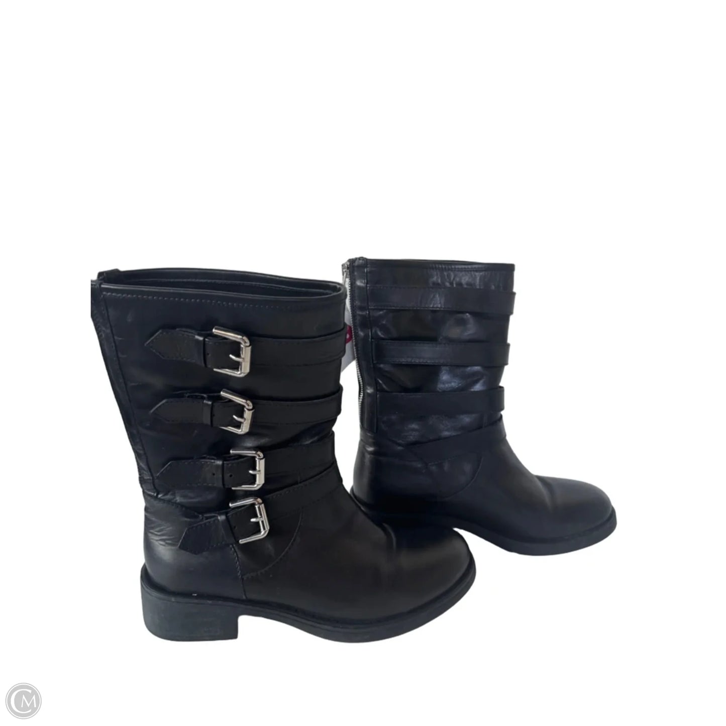 Boots Mid-calf Heels By Aquatalia In Black, Size: 8