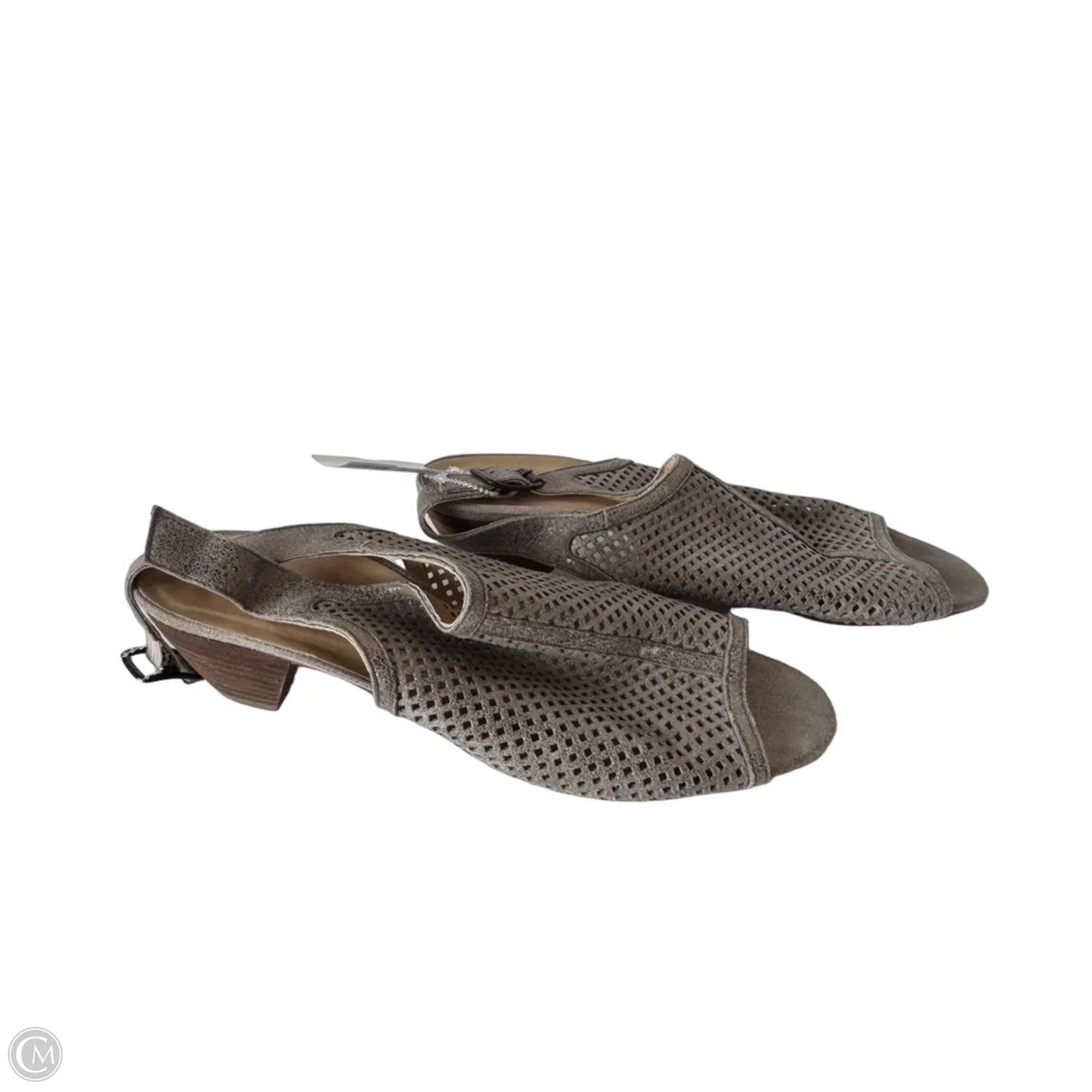 Sandals Heels Block By Paul Green In Grey, Size: 10.5