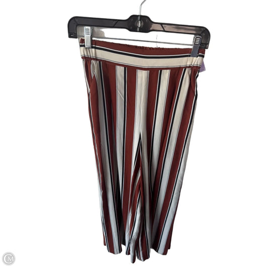Pants Wide Leg By H&m In Brown & Cream, Size: 2