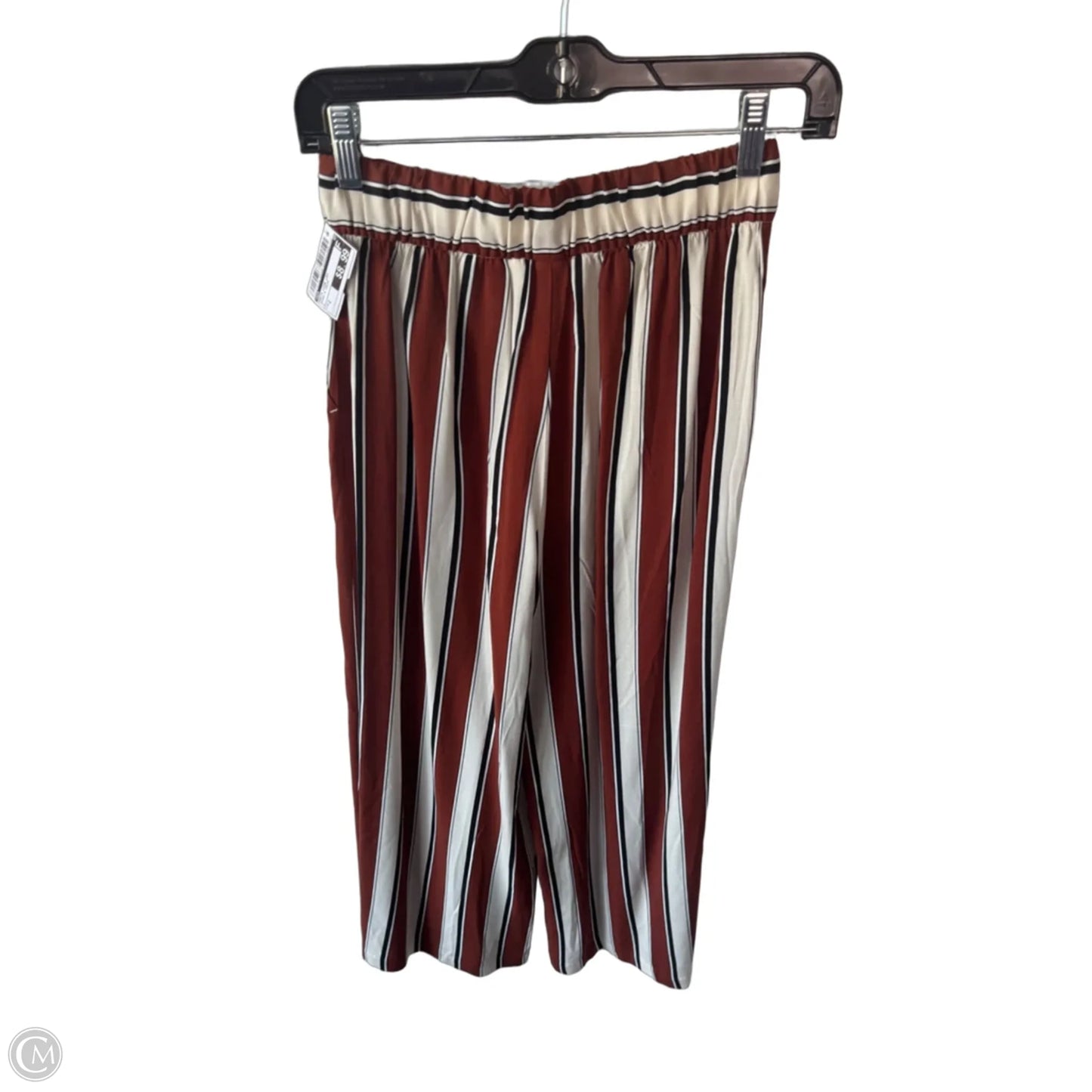 Pants Wide Leg By H&m In Brown & Cream, Size: 2