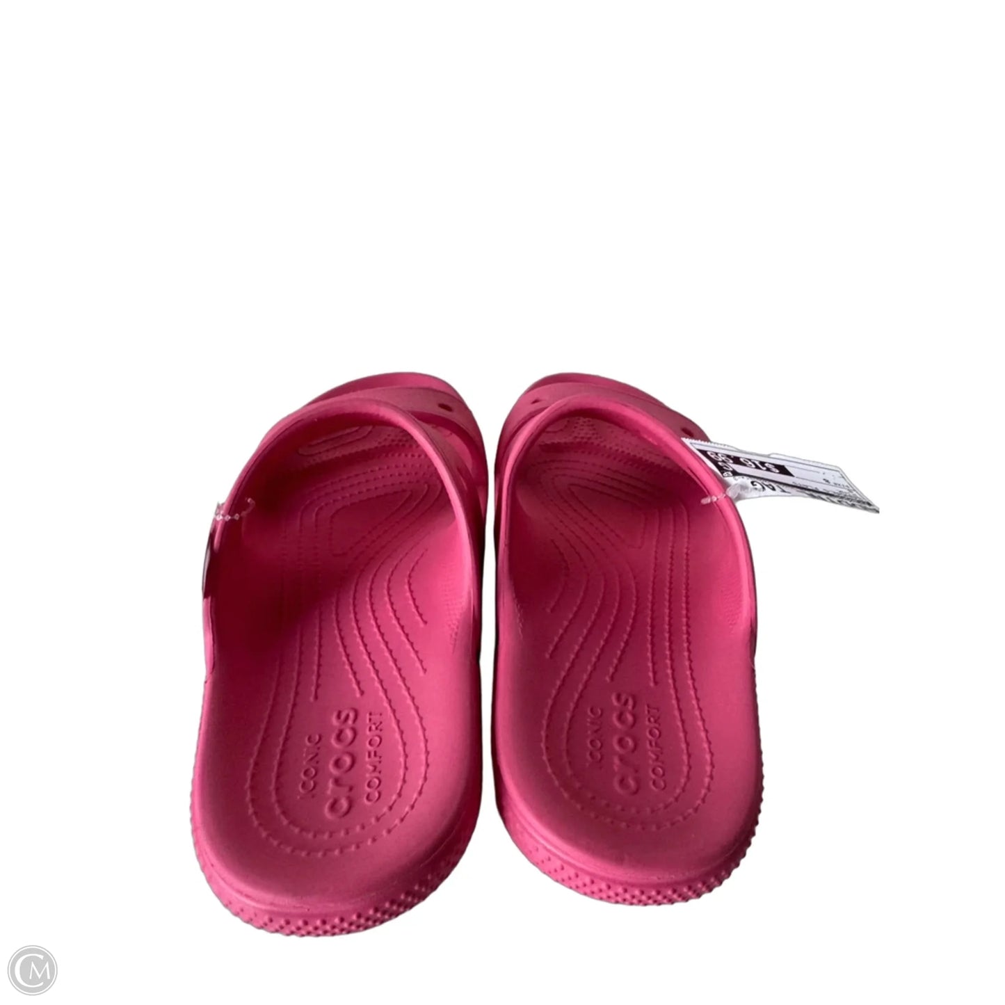 Sandals Flats By Crocs In Pink, Size: 8
