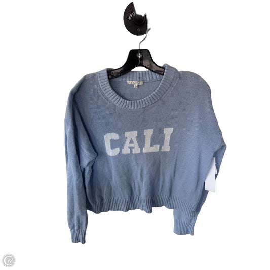 Sweater By Z Supply In Blue & White, Size: S