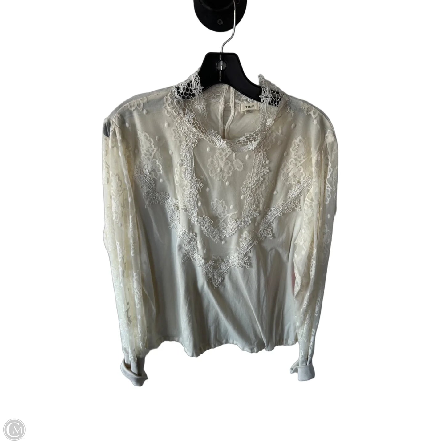 Top Long Sleeve By Tiny In Cream, Size: Xl