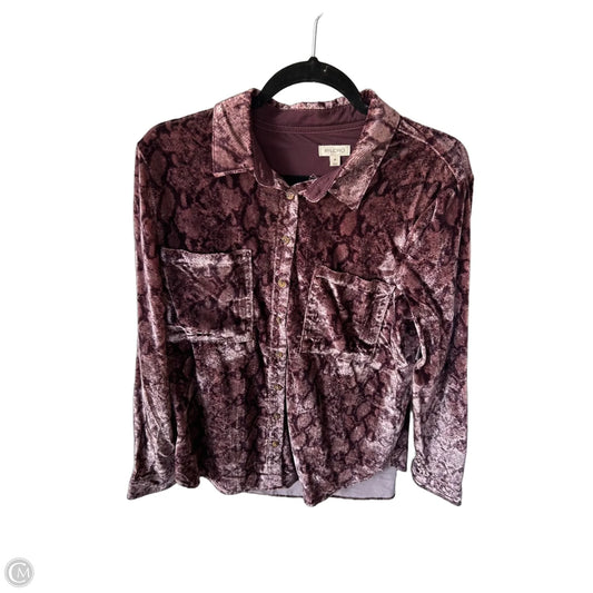 Top Long Sleeve By Pilcro In Purple, Size: M