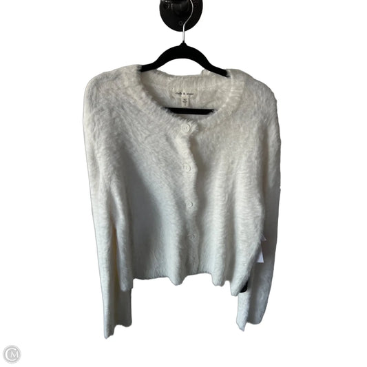 Sweater Cardigan By Cloth & Stone In White, Size: S