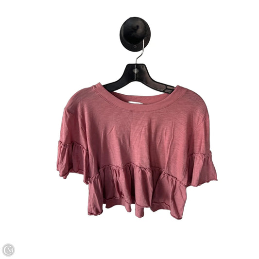 Top Short Sleeve By Altard State In Pink, Size: S