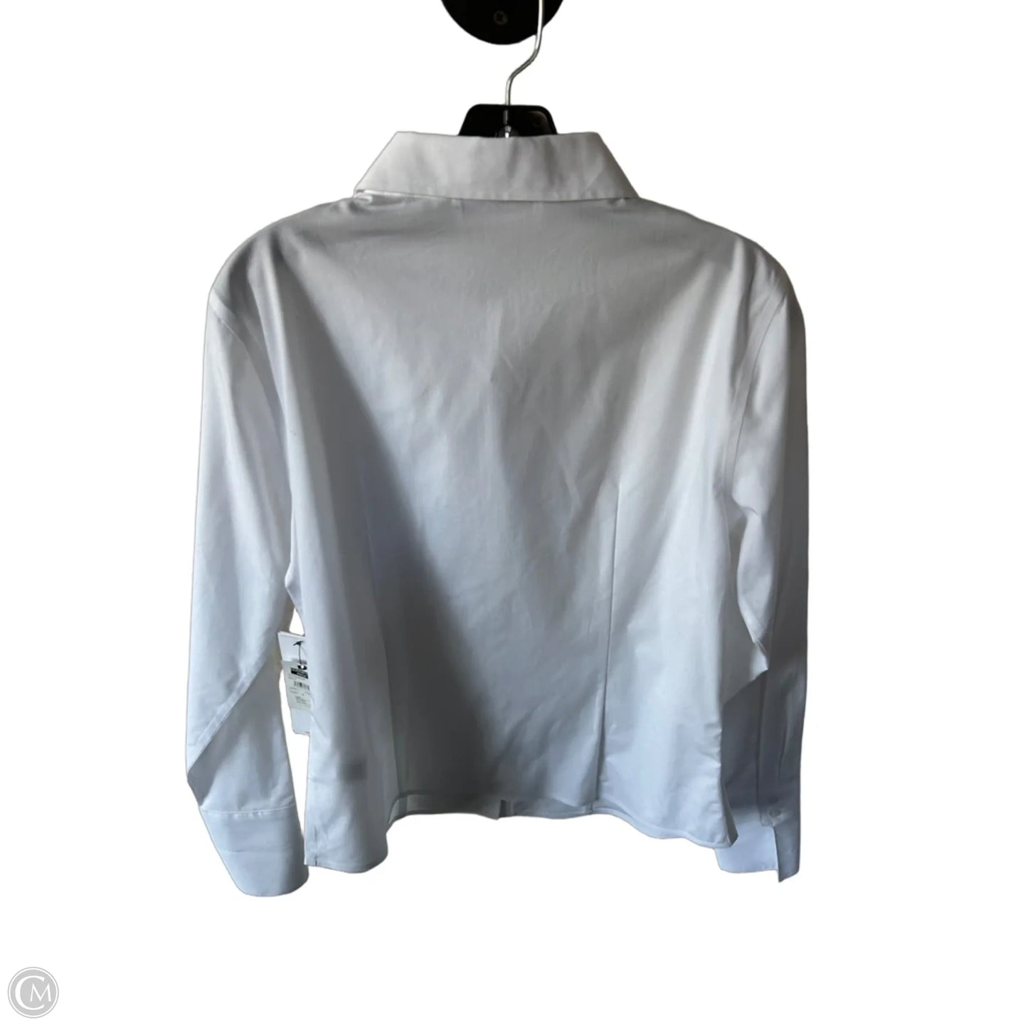Top Long Sleeve By Calvin Klein In White, Size: M