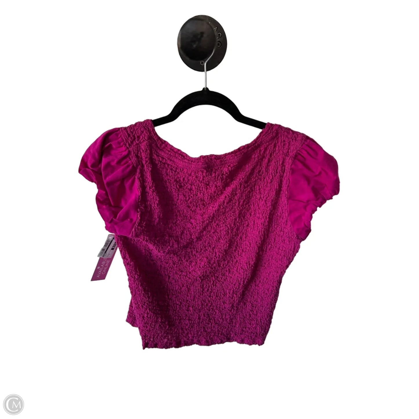 Top Short Sleeve By Dkny In Pink, Size: M