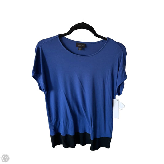 Top Short Sleeve By J. Jill In Black & Blue, Size: Sp