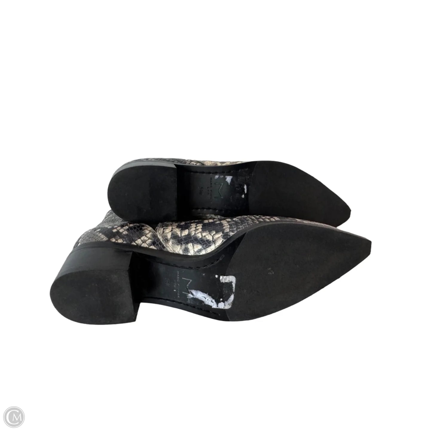 Boots Ankle Heels By Marc Fisher In Snakeskin Print, Size: 5.5