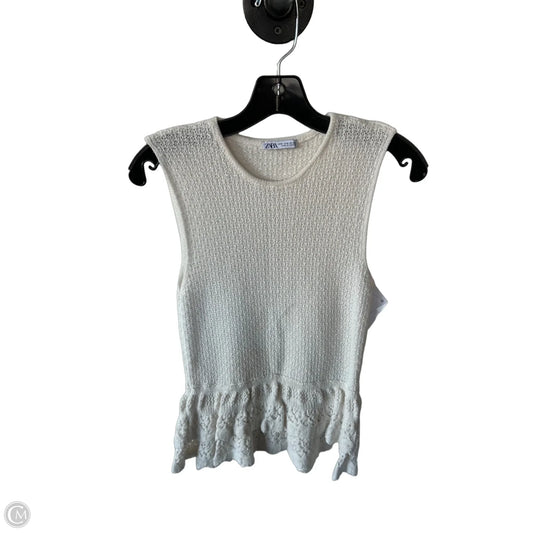 Vest Sweater By Zara In Cream, Size: S
