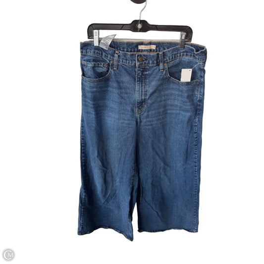 Jeans Wide Leg By Levis In Blue Denim, Size: 16