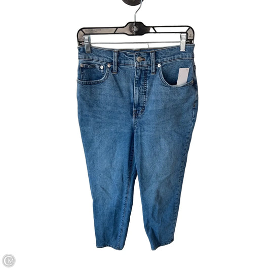 Jeans Straight By Madewell In Blue Denim, Size: 4
